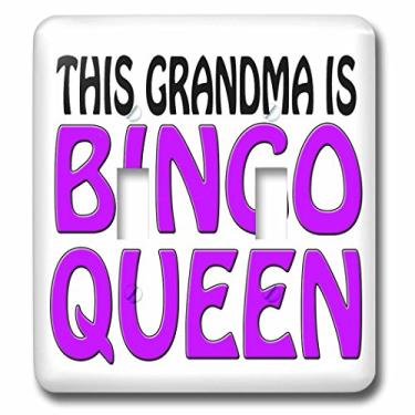 Imagem de 3dRose lsp_149773_2 Interruptor duplo roxo This Grandma Is Bingo Queen