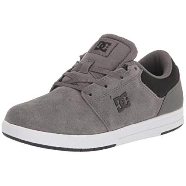 Imagem de DC Tênis de skate infantil unissex Crisis 2 para meninos, Cinza escuro/preto, 1 Little Kid