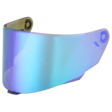 Imagem de Viseira Espelhada Azul Capacete Kyt Fechado TT Course, Azul, TT Course
