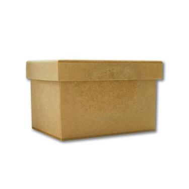 Imagem de Caixa Tampa Sapato de Mdf Madeira Crua - Tamanho: 10 X 14 X 09 Cm - MA