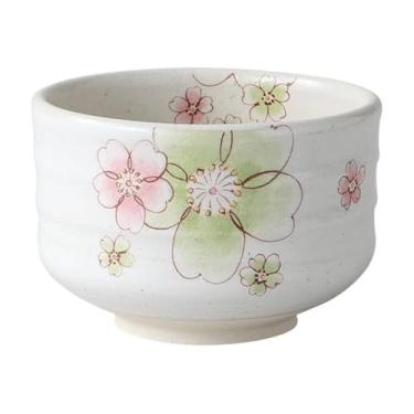 Imagem de Mino ware Matcha Bowl Chawan 477 g Flor de cerejeira, 470 g (flor verde)