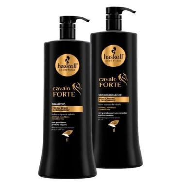 Imagem de Kit Cavalo Forte Haskell Shampoo e Condicionador 1L  Crescimento, Forç