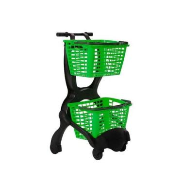 Imagem de Carrinho De Mercado Supermercado Compras Ecoflex Cesta 25lts - JR Mark