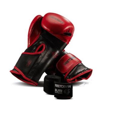 Imagem de Luva de Boxe e Muay Thai Elite Pretorian + 1 Par de Bangadens 3.5 Metr