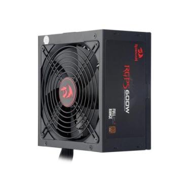Imagem de Fonte Redragon RGPS600W 600W 80 Plus Bronze GC-PS001, Preto com Vermel