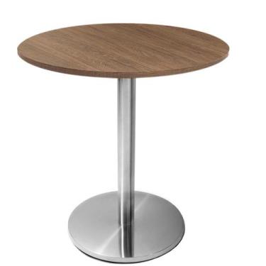 Imagem de Mesa Beta em Inox 75 cm (Altura) com Disco Redondo com Tampo em MDP Re