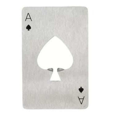 Imagem de 10 Abridor De Garrafa Carta Baralho Aço Inoxidavel Portátil - Não Info