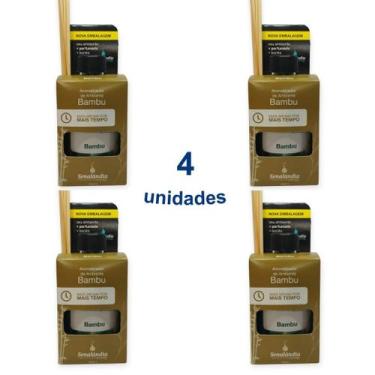 Imagem de Kit 4 Aromatizador de Ambiente Bambu 280ml Difusor de Aromas Vareta Se