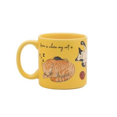 Imagem de Caneca AZ12 Cat Amarela 330ml Cerâmica Oxford