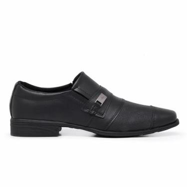 Imagem de Sapato Masculino Social Bico Quadrado Fino Moderno - Schiareli, Preto,