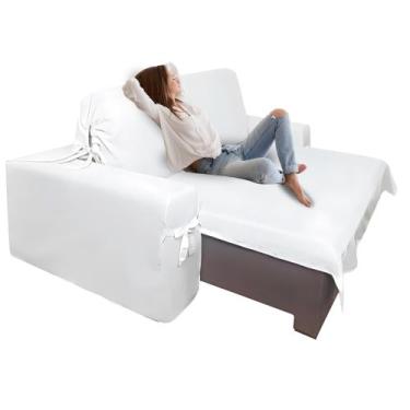 Imagem de Capa pra Sofá Retrátil e Reclinável de até 3,25m em Brim Sarja com Laç