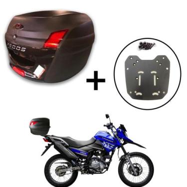 Imagem de Baú Bauleto 34l + Suporte Baú Superior Crosser 150 2014+ - AWA, Preto