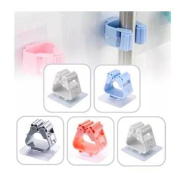 Imagem de Kit 8 Suporte Porta Vassoura Auto Adesivo  - FERRAGENS