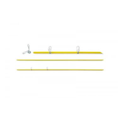 Imagem de 10 un vareta fibra de vidro 120 cm + 30 un clips metal cerca - ZEBU