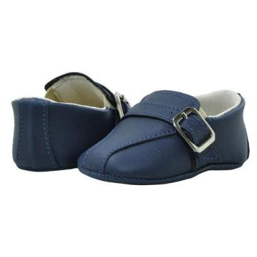Imagem de Sapatinho de Bebê Bicho de Pé - Sapato Social Masculino com Fivela  - 
