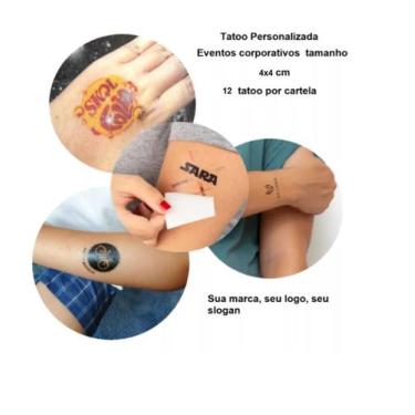 Imagem de Tatuagem temporária eventos corporativo sua arte A5 cartela - 3i
