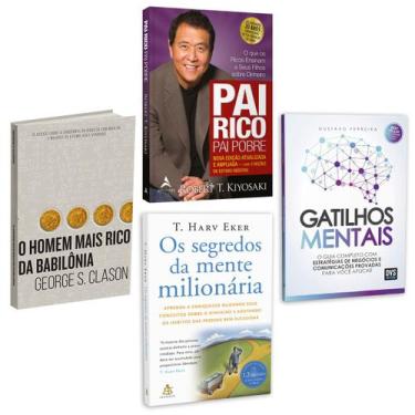 Imagem de Kit 4livros, Pai Rico, Pai Pobre + O Homem Mais Rico da Babilônia + Os