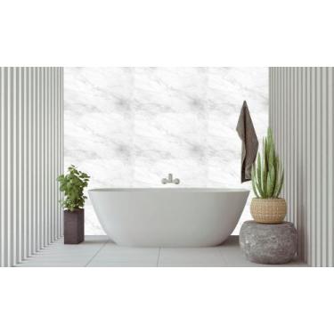 Imagem de Papel de Parede Adesivo Autocolante Vinil Textura Marmore Branco Cinza