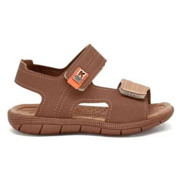 Imagem de Sandália Infantil Masculina Papete Tic Tac Klin 171197, Whisky capucci