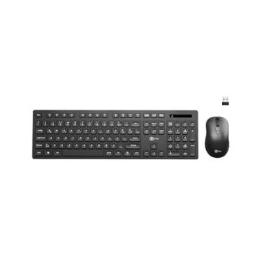 Imagem de Lecoo Combo Teclado e Mouse sem fio KW201 Preto Layout ABNT2 ergonomico teclas baixas mouse ambidestro com opção de DPI até 2400 com alcance de 10metros wi-fi