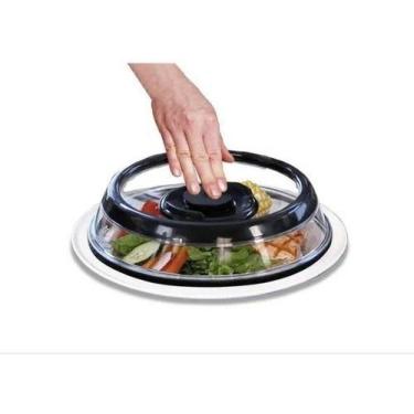 Imagem de Tampa Vácuo Prato Comida Microondas Cozinha Vacuum - Pequeno - Não Inf