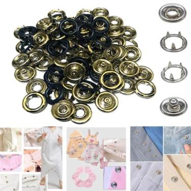 Imagem de Botão De Pressão Metal 35 Tic Tac Para Roupa Bebê Body Não Enferruja 1
