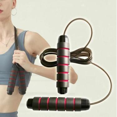 Imagem de Corda De Salto Livre Arame De Aço Ajustável Exercício Fitness - SHR, A