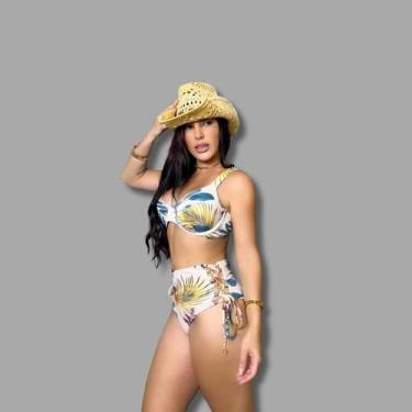 Imagem de Biquíne Feminino Estampado Cintura Alta com Bojo 0597 - Bellucy Modas,