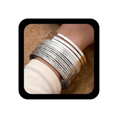 Imagem de YienDoo Conjunto de 15 pulseiras indianas boho, estilo indiano, bollywood, várias pulseiras, em camadas, punk volumoso, texturizado, vintage, étnico, roupa de casamento, joias, para mulheres, 8.6,