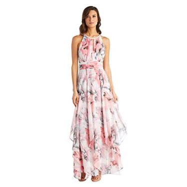 Imagem de R&M Richards Vestido maxi casual diurno feminino, rosa, 17 Plus Size