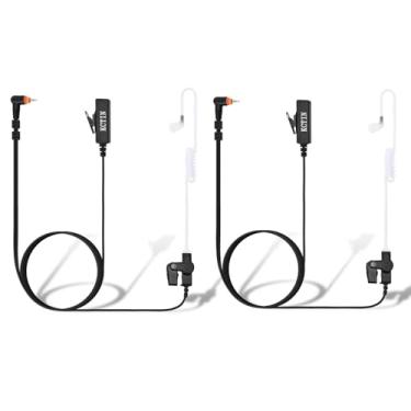 Imagem de Fones de ouvido para Motorola SL300 SL3500E Walkie Talkies com microfone, fone de ouvido de tubo acústico de 1 pino e PPT para TLK 110 SL7550 SL7580 SL7590 SLN 1000 (2 pacotes)