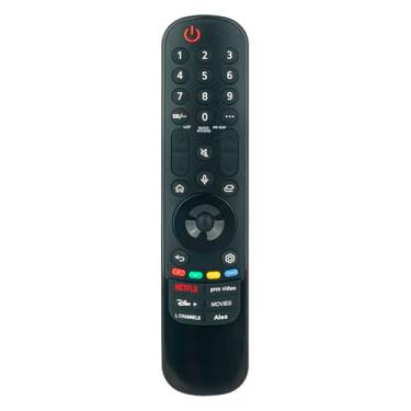 Imagem de Controle remoto de voz MR23GA substituto compatível com LG Smart TV OLED42C3PUA 75QNED75URA OLED77G3PUA OLED55G3PUA OLED77M3PUA 75UR9000PUA OLED55B3PUA 70UR8000AUA 55UR8000AUA 55QQNED75URUR A
