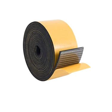 Imagem de Dualplex Rolo de Fita Isolante de Vedação de Porta de Espuma de Alta Densidade para Isolar Moldura de Porta, Janela, Ar Condicionado | Fita de Vedação Autoadesiva (2 Pol. X 1/4 Pol. X 10 Pés, Preta)