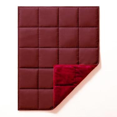 Imagem de Cobertor de colo pesado de 3,2 kg L'AGRATY Pequeno e pesado para adultos, portátil para viagem, refrescante, para relaxar e dormir, aconchegante, lavável, para todas as estações (74 cm x 61 cm)