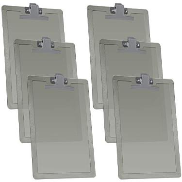 Imagem de Acrimet Clipboard Letra tamanho A4 (13 3/8" x 9 7/16") Clipe de metal premium com réguas laterais (plástico) (cor fosca) (pacote com 6)