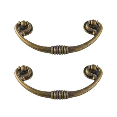 Imagem de Puxador de gaveta antigo, puxadores de porta, puxadores de gaveta, alça de liga de mobília, puxadores de armário vintage, puxador retrô (2, tipo 3)