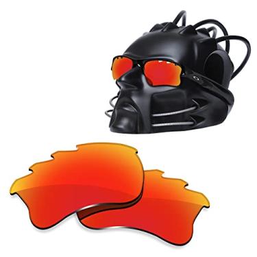 Imagem de ToughAsNails Lentes de substituição para óculos de sol Oakley Flak Jacket XLJ Ventilados – HyperVision Plus Vermelho Cromado – Polarizadas
