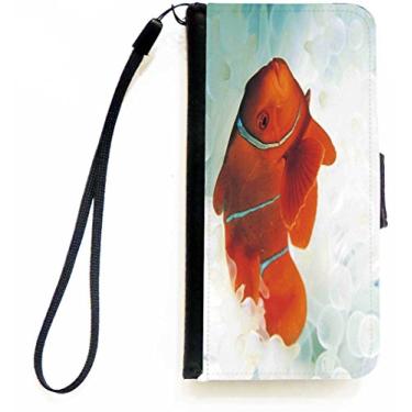 Imagem de Rikki Knight Capa carteira flip laranja Nemo Fish com aba magnética para Apple iPhone 5c