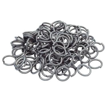 Imagem de Lord of Battles Anéis soltos de alta resistência à tração, arames redondos, armadura de cota de malha para reconstituições históricas LARP acabamento natural medieval - 9 mm calibre 16, 9mm, 16g, Aço
