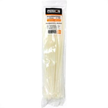 Imagem de Abracadeira Nylon Perkon Branca 4,8X400 100 Pecas 1262
