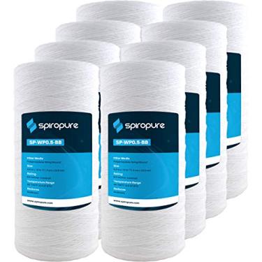 Imagem de SpiroPure SP-WP0.5-BB 10 x 4,5 cartucho de filtro de água de polipropileno enrolado em corda de 0,5 mícron SWC-45-10-0,5 WP.5BB97P 355212-43 (caixa com 8)