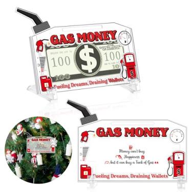 Imagem de CroBlissful Porta-dinheiro a gás de Natal acrílico porta-cartões de Natal caixa porta-envelope para dinheiro presente para neve festiva férias de inverno decorações de árvore de Natal Enfeites de lata