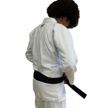 Imagem de Kimono Jiu Jitsu Trançado Médio Adulto Marca Aranha, Branco, A3- 1,75 