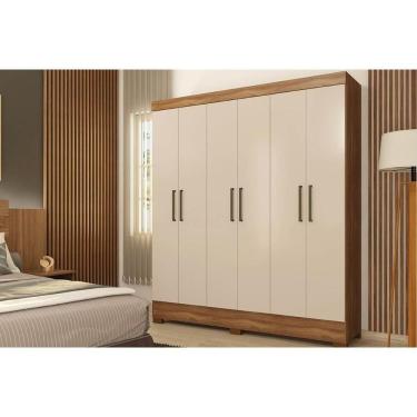 Imagem de Guarda Roupa Casal 6 Portas E 2 Gavetas Verso Amendola-off White - Demóbile