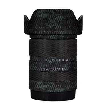 Imagem de Adesivo de lente de câmera para Sigma 18-50 mm F2.8 DC DN adequado para Sony E/Fuji X Mount Camera Coat Wraps Film Protector Vinyl Decal Skin 1:2.8 18-50 2.8 (Mamba Green)