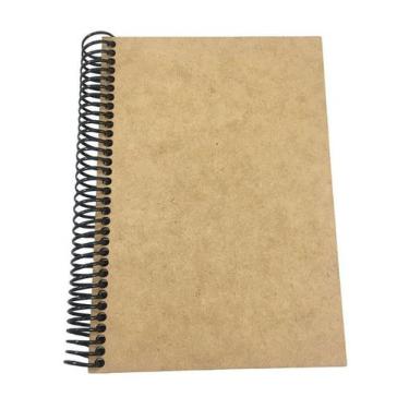 Imagem de Caderno Liso Capa MDF Com 96 Folhas Woodplan 14x10 cm