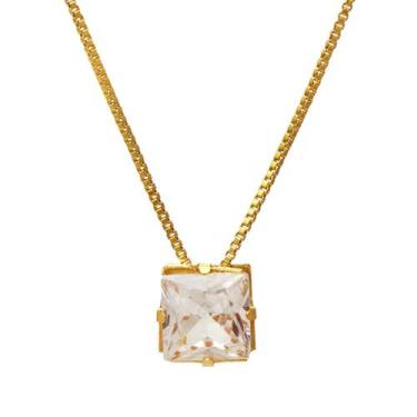 Imagem de Colar Ponto de Luz Quadrado Folheado em Ouro 18k SoftJoias 