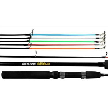 Imagem de Vara Fibra Vidro Pesca Kara Black 1802 1,80m x 2 Partes Maciça - Albat