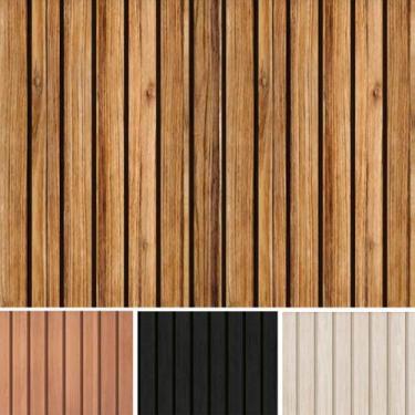 Imagem de Papel Parede Madeira Ripada Rustica 10 Metros 3D Lavável - Leonora, Pa