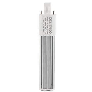 Imagem de Lâmpada LED de 2 pinos de 6W, lâmpada compacta de luz LED, luz de tubo embutida para luminárias embutidas horizontais (GX23)